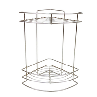 Zhaosheng - Organizador de champú de 2 capas, carrito de ducha de esquina, estante de baño de acero inoxidable