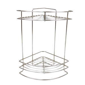 Zhaosheng - Organizador de champú de 2 capas, carrito de ducha de esquina, estante de baño de acero inoxidable