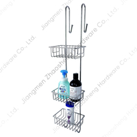 Zhaosheng Hardware - Estante organizador de baño de 3 niveles sobre la puerta, estante organizador de baño para colgar sobre la puerta