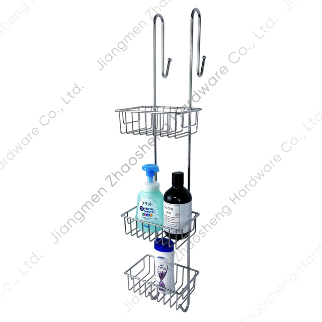 Zhaosheng Hardware - Estante organizador de baño de 3 niveles sobre la puerta, estante organizador de baño para colgar sobre la puerta
