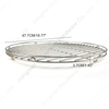 Zhaosheng Hardware - Rejilla redonda para fogatas de gas para exteriores, rejilla para servir, rejilla para cocinar, rejilla para barbacoa de acero inoxidable