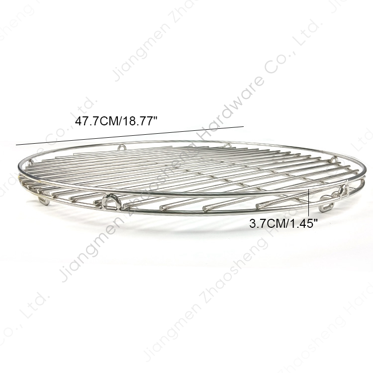 Zhaosheng Hardware - Rejilla redonda para fogatas de gas para exteriores, rejilla para servir, rejilla para cocinar, rejilla para barbacoa de acero inoxidable