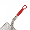 Zhaosheng Hardware - Cesta para freidora con mango recubierto de rojo y gancho frontal