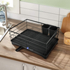 Zhaosheng Hardware - Estante para platos de acero metálico, almacenamiento de cocina, escurridor de platos, soporte para almacenamiento, estante para secar platos