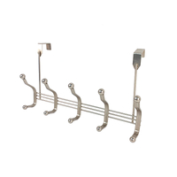 Zhaosheng Hardware - Ganchos para batas de baño y Dormitorio Simples y Modernos, rieles sobre el Perchero para Ganchos de Puerta con 5 Ganchos