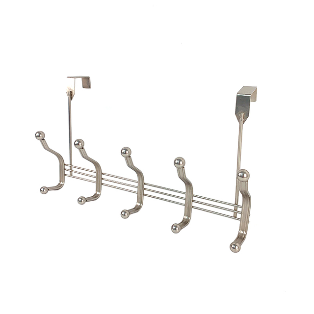 Zhaosheng Hardware - Ganchos para batas de baño y Dormitorio Simples y Modernos, rieles sobre el Perchero para Ganchos de Puerta con 5 Ganchos