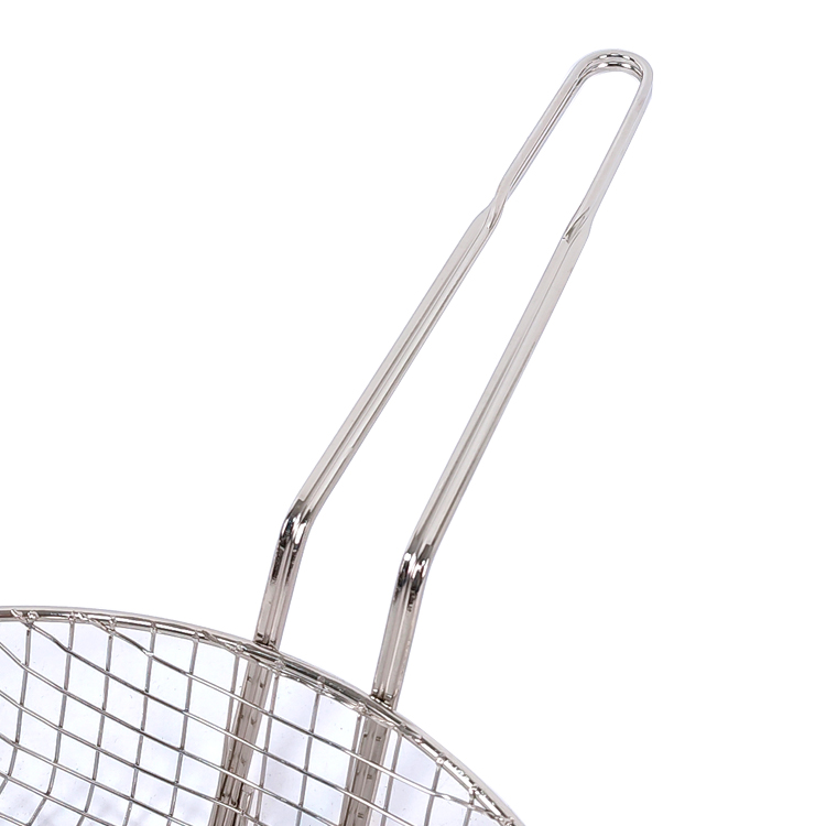 Zhaosheng - Cesta de freidora de malla gruesa de 12 pulgadas, colador de alimentos, cesta redonda para freidora, olla para freír