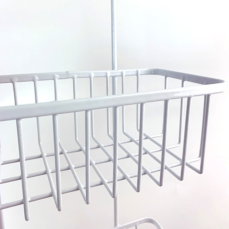 Zhaosheng - Organizador de baño Cesta de Metal Carrito de Ducha Colgante Blanco sobre la Puerta Estante de Ducha