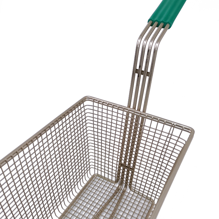 Zhaosheng Hardware - Cesta de freidora de alambre rectangular con gancho frontal