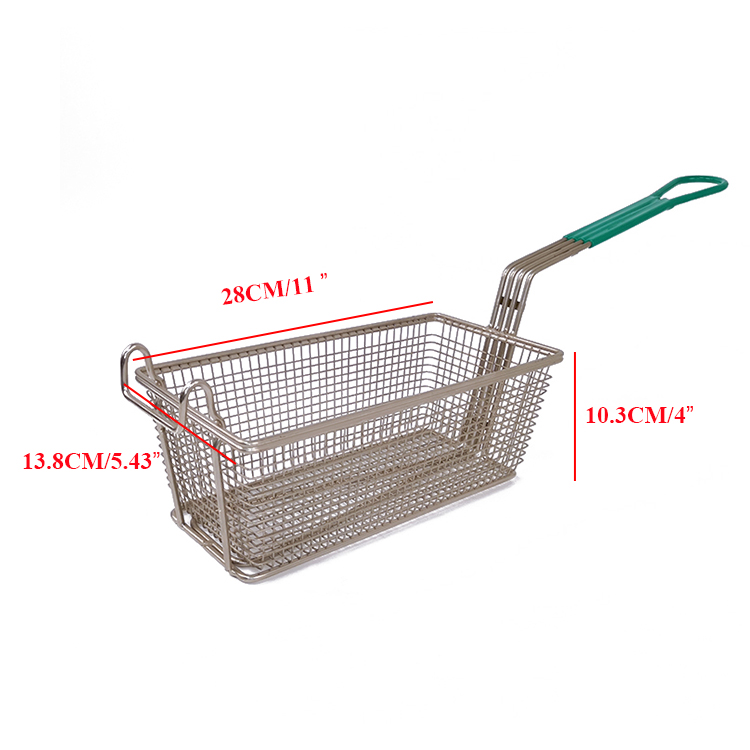 Hardware Zhaosheng - Cesta para freír de metal con gancho frontal