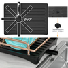 Zhaosheng Hardware - Rejilla para secar platos de aluminio de 2 niveles con escurridor de plástico, soporte para utensilios y colgador para tazas