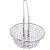 Zhaosheng Hardware - Cesta culinaria de malla gruesa niquelada de 8 'Cesta redonda para freír de alambre