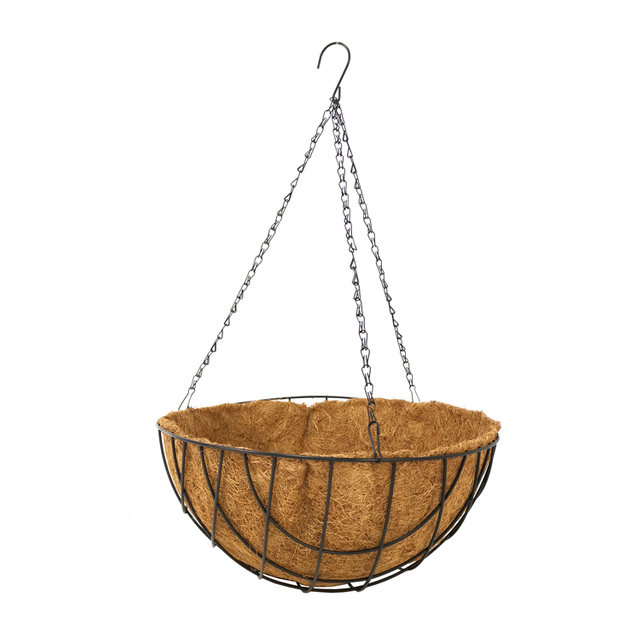 Zhaosheng Hardware - Cesta colgante para plantas con revestimiento de coco de 16.0 in, cestas colgantes extra grandes