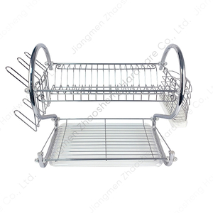 Zhaosheng Hardware - Escurridor de platos de acero inoxidable con 2 niveles