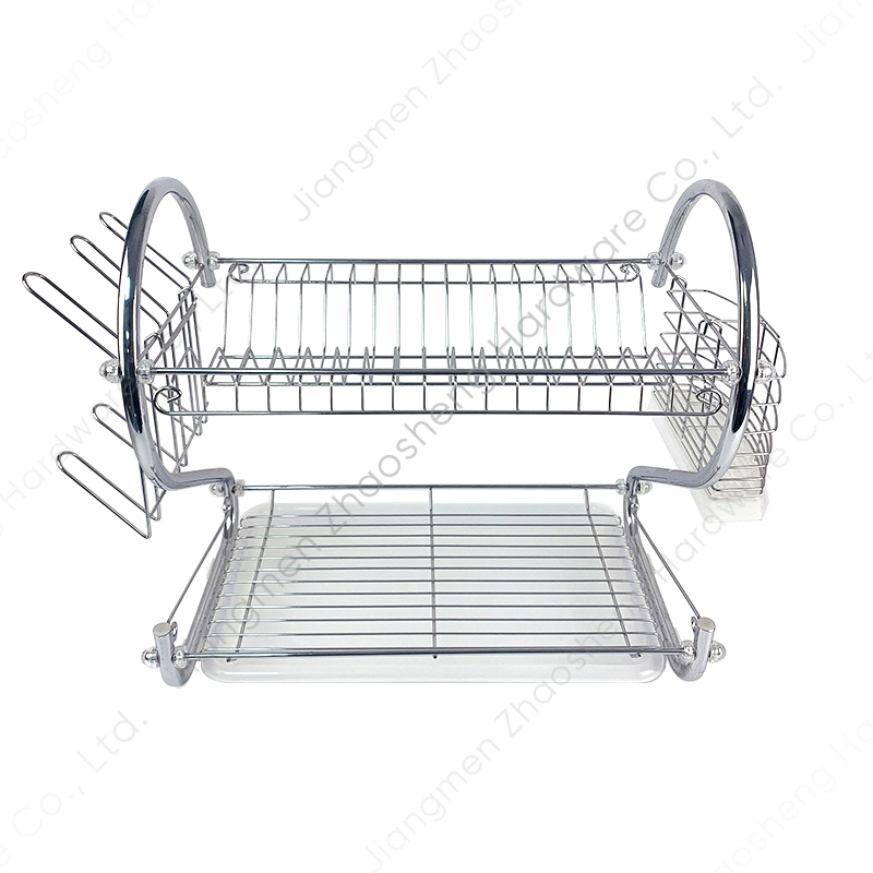 Zhaosheng Hardware - Escurridor de platos de acero inoxidable con 2 niveles