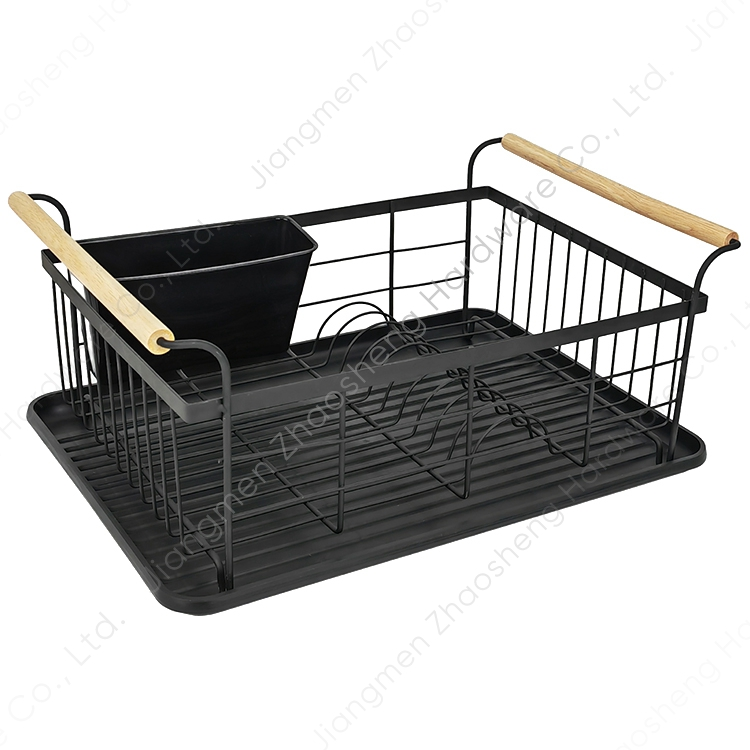 Zhaosheng Hardware - Rejilla para secar platos de cocina con mango de madera