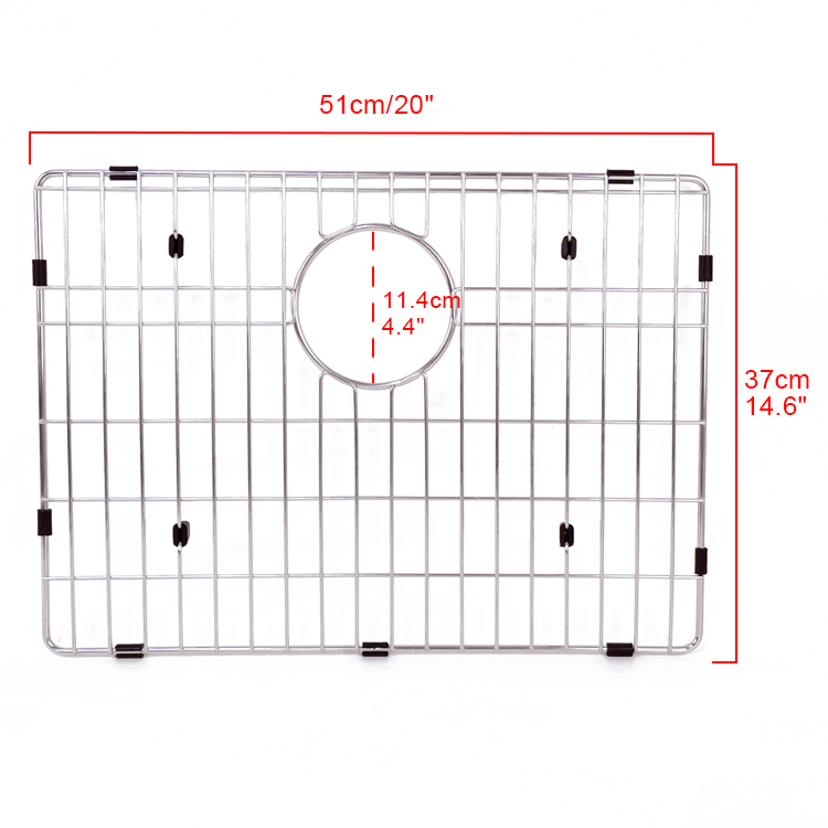 Zhaosheng Hardware - Estante protector de fregadero de cocina con parte inferior de acero inoxidable
