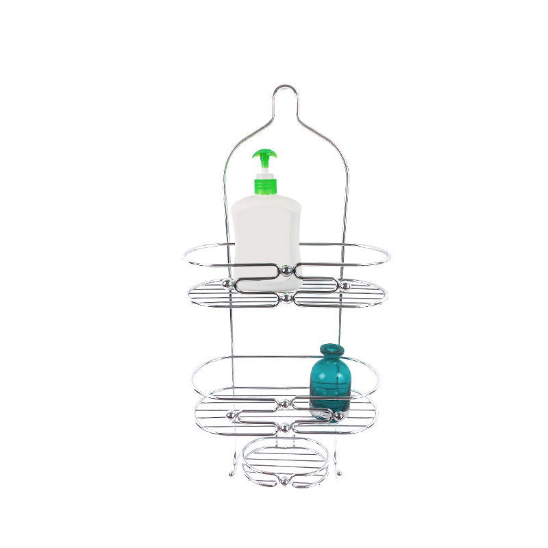 Zhaosheng - Carrito de Ducha sin Perforaciones, Cesta de Metal Colgante, Estante de baño, Carrito de Ducha con Ganchos