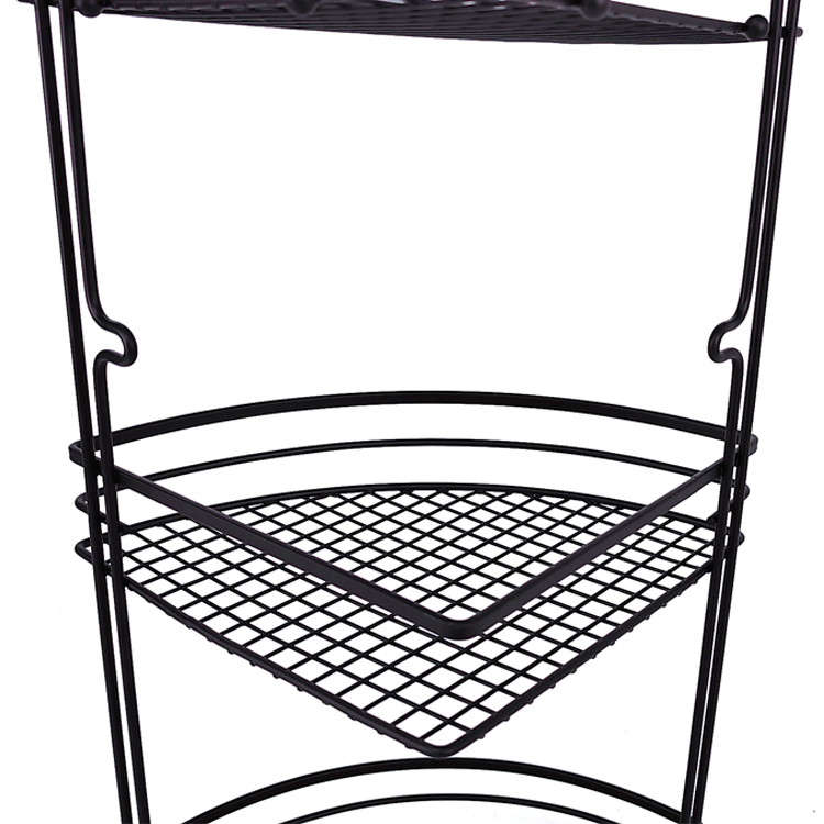 Zhaosheng - Estante de baño Organizador Estante de Almacenamiento Esquina Negra Caddy de Ducha Montaje en Pared Estante de Esquina de baño de Cocina