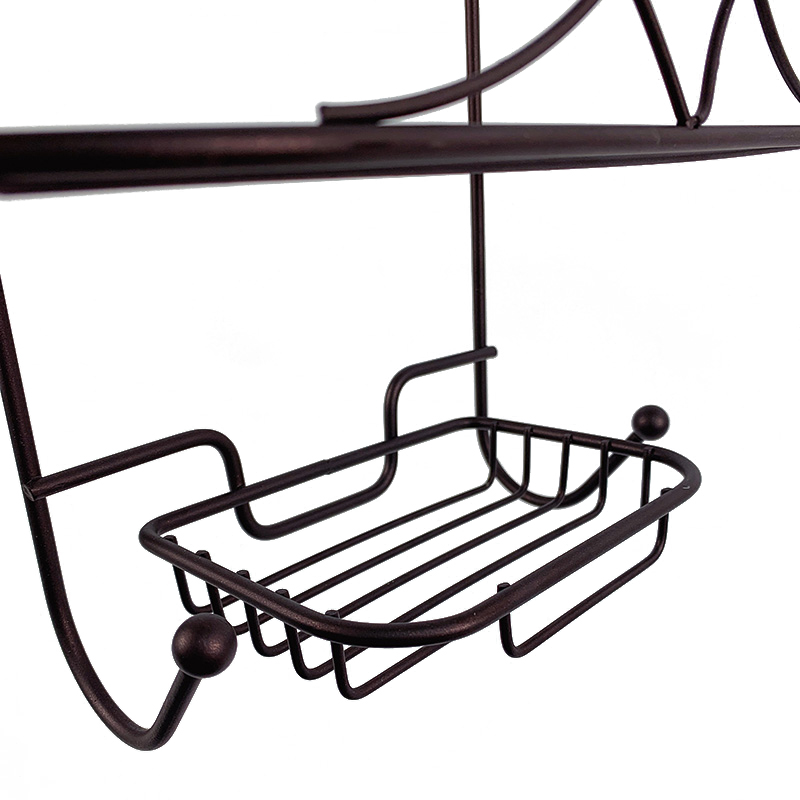 Zhaosheng - Cesta colgante para carrito de ducha, estante de almacenamiento de metal, estante para baño sobre el cabezal de ducha