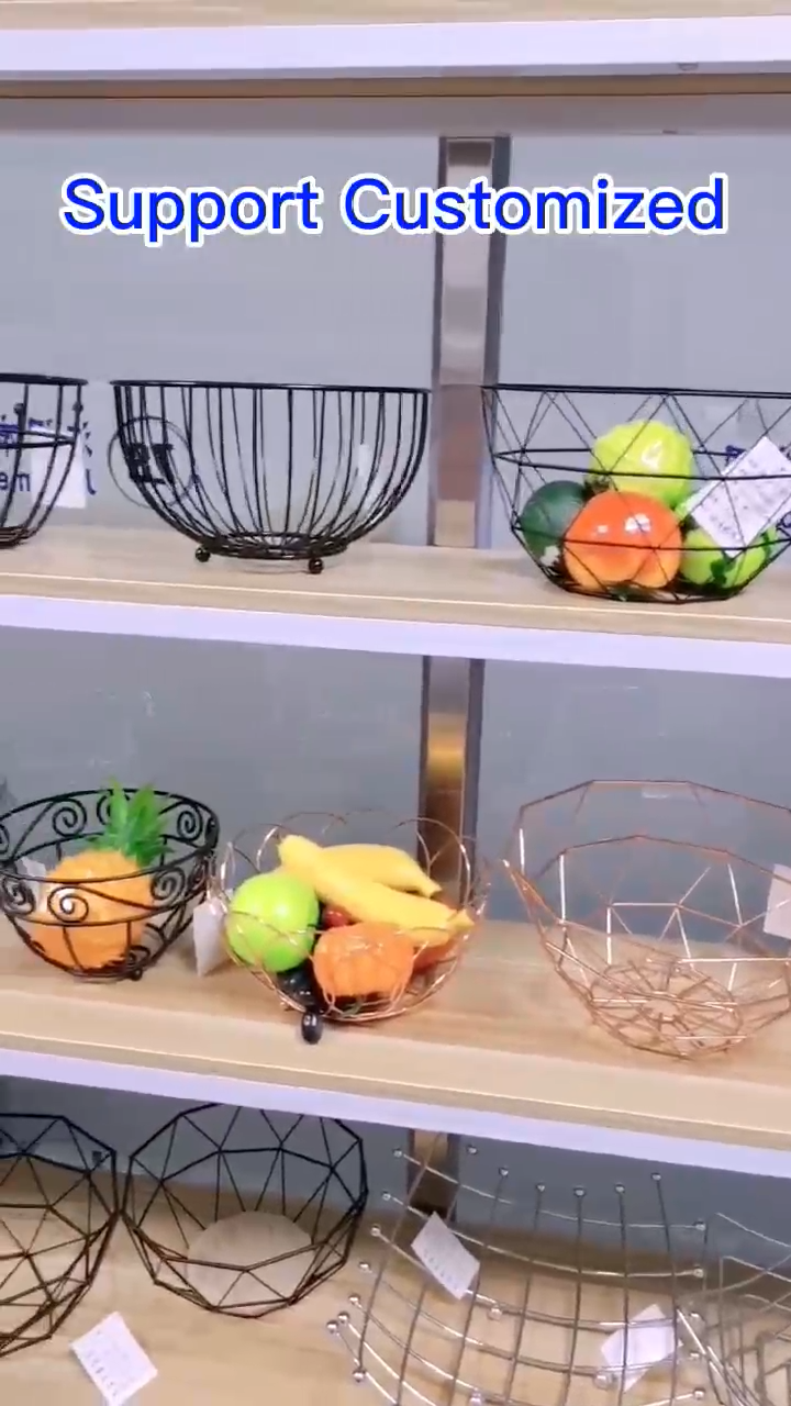 Zhaosheng Hardware - Organizador de cesta de almacenamiento de alambre para cesta de frutas y verduras de metal para lavandería