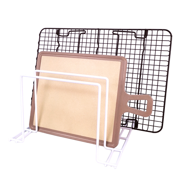 Zhaosheng Hardware - Organizador de utensilios de cocina de mesa con soporte para tabla de cortar y tapa de sartenes