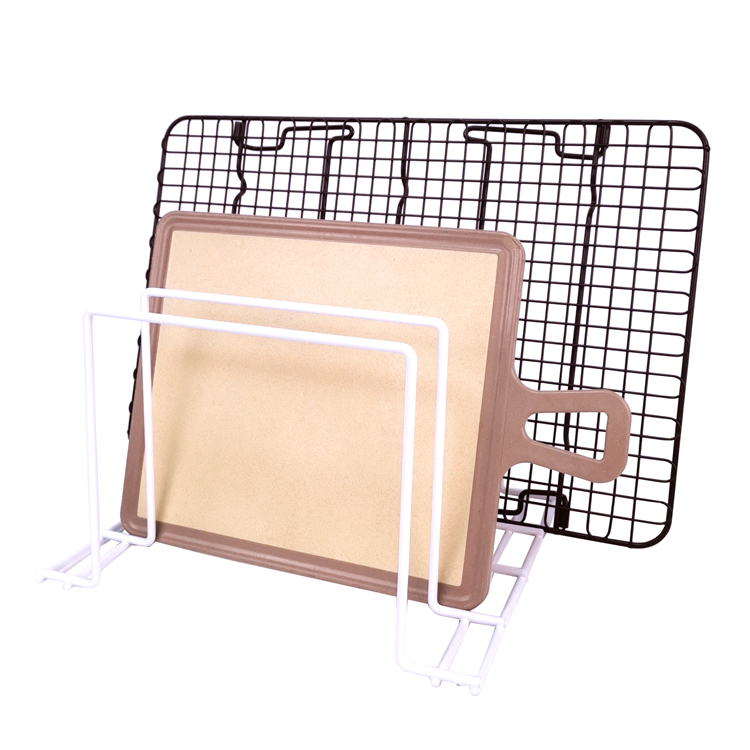 Zhaosheng Hardware - Organizador de utensilios de cocina de mesa con soporte para tabla de cortar y tapa de sartenes