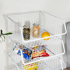 Zhaosheng Hardware - Cesta de almacenamiento de metal de 4 niveles para frutas y verduras
