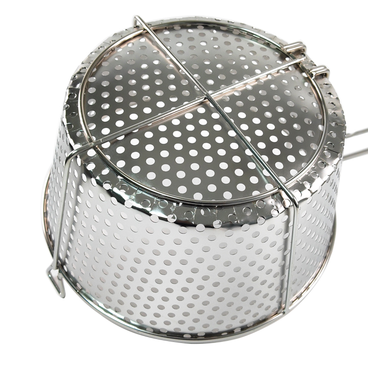 Zhaosheng Hardwar - Cesta para freidora, colador, cesta para freír redonda perforada