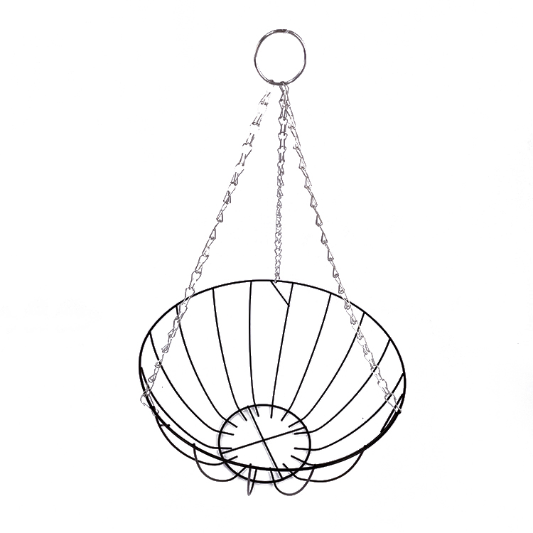 Zhaosheng Hardware - Cestas colgantes de flores de 14 pulgadas, colgador de macetas, decoración de jardín, maceteros colgantes de alambre con revestimiento de coco