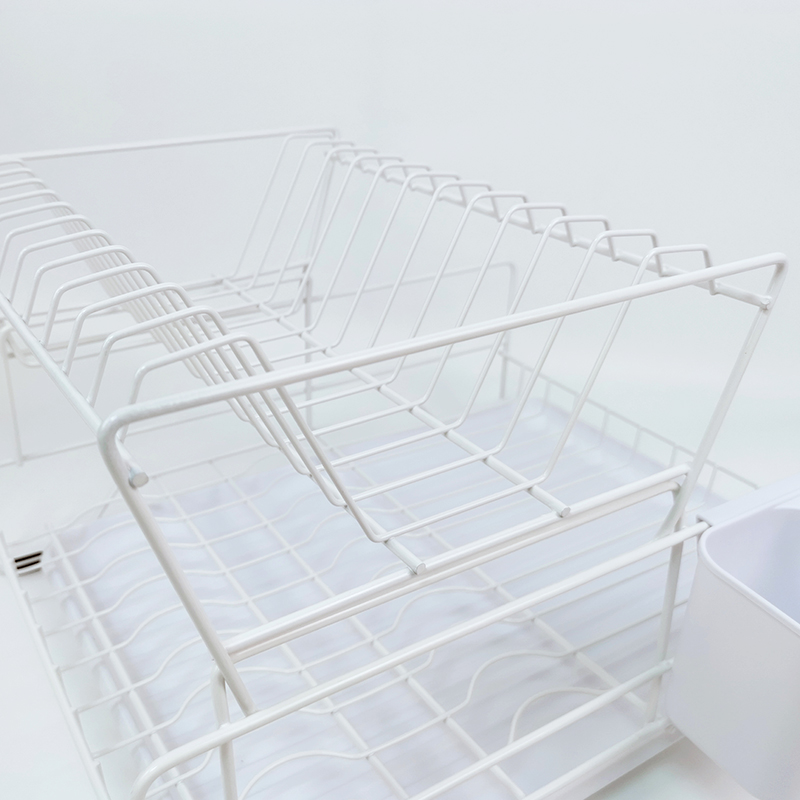 Zhaosheng Hardware - Rejilla para secar platos desmontable blanca de 2 niveles