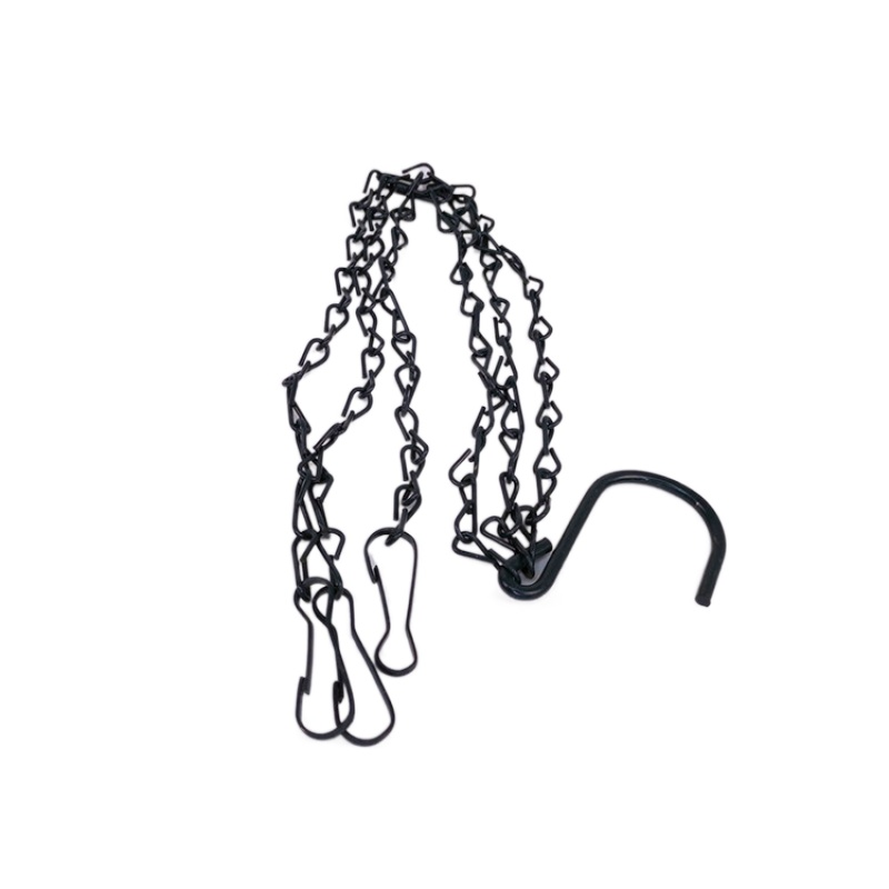 Zhaosheng Hardware - Cesta de flores colgante verde para porche al aire libre, colgador de macetas para el hogar, jardín, cesta colgante de alambre