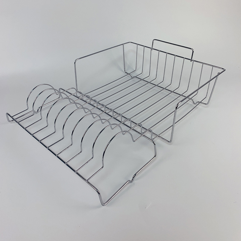 Zhaosheng Hardware - Rejilla para secar platos de plástico de cocina personalizada, rejilla para platos de acero con soporte para utensilios y bandeja