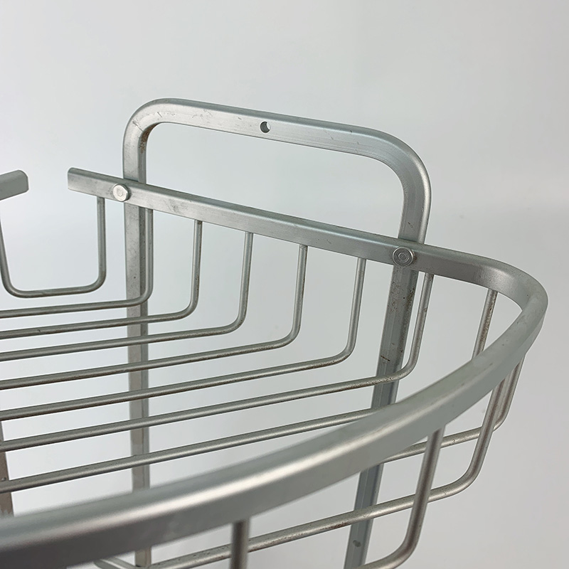 Zhaosheng - Almacenamiento de baño Cesta de esquina de 2 niveles Cesta de ducha de aluminio Cesta de ducha de esquina