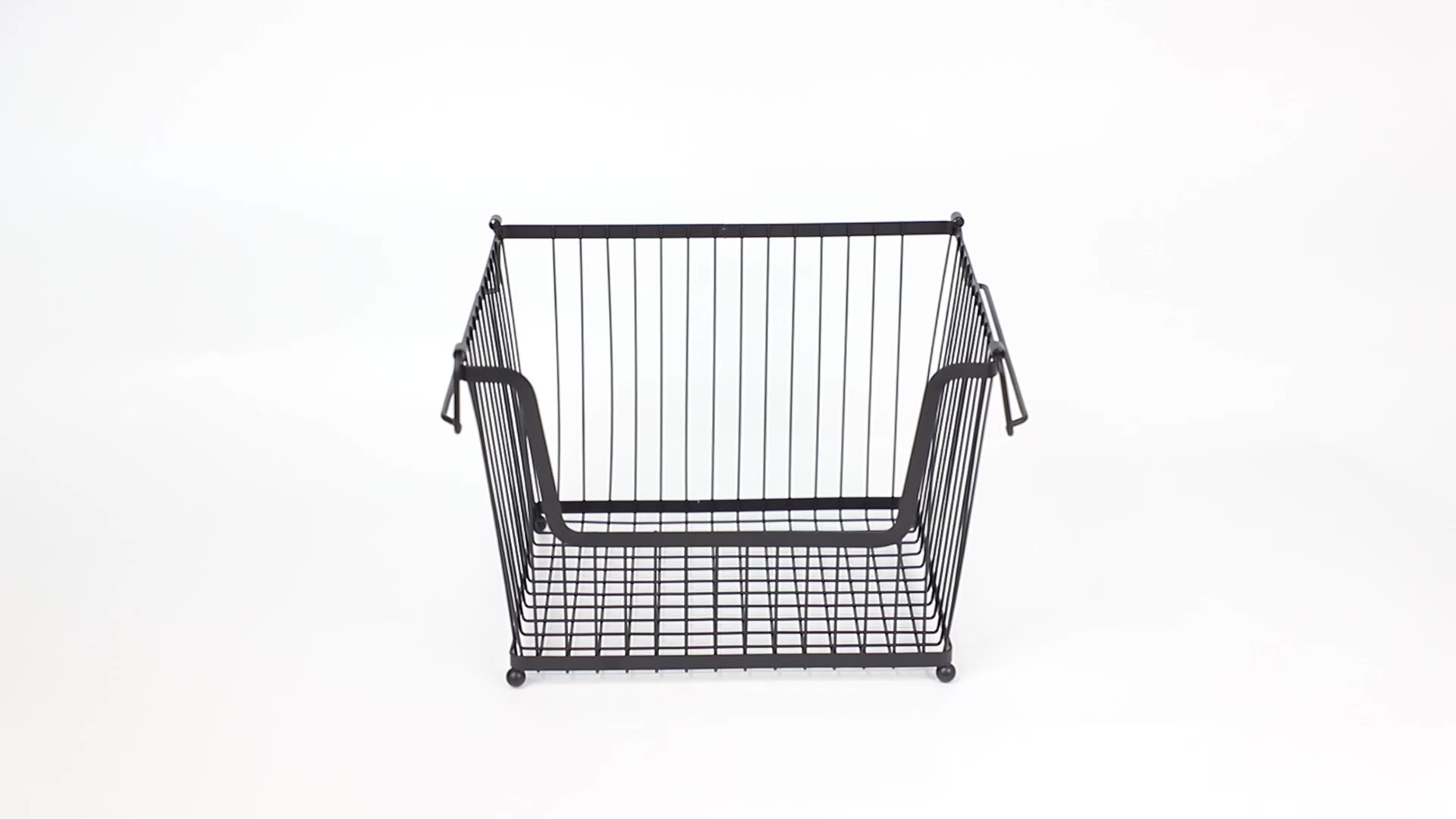 Hardware Zhaosheng - Organizador casero de almacenamiento de metal de hierro Bin Fruits Canasta de alambre apilable para el almacenamiento de la cocina