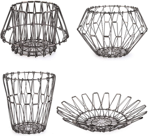Zhaosheng Hardware - Cesta de almacenamiento plegable de alambre para decoración del hogar