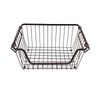 Zhaosheng Hardware - Cestas de almacenamiento apilables, cesta de alambre de metal para cocina, despensa del hogar
