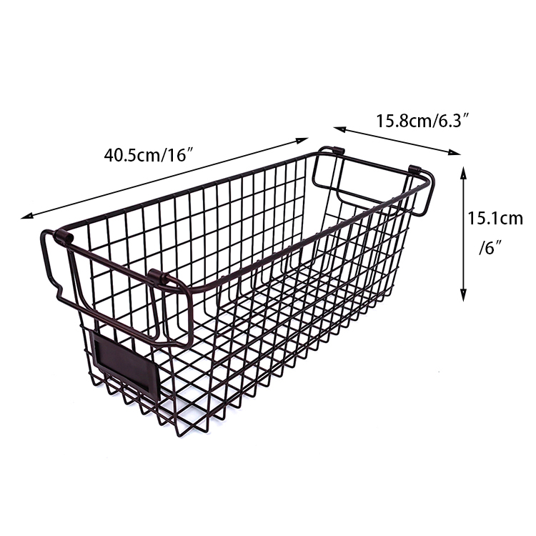 Zhaosheng Hardware - Cesta de alambre apilable, almacenamiento de cocina en el hogar, cesta de verduras de metal, organización de despensa