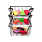 Cesta de almacenamiento apilable para cocina, cesta de frutas de alambre, hardware Zhaosheng