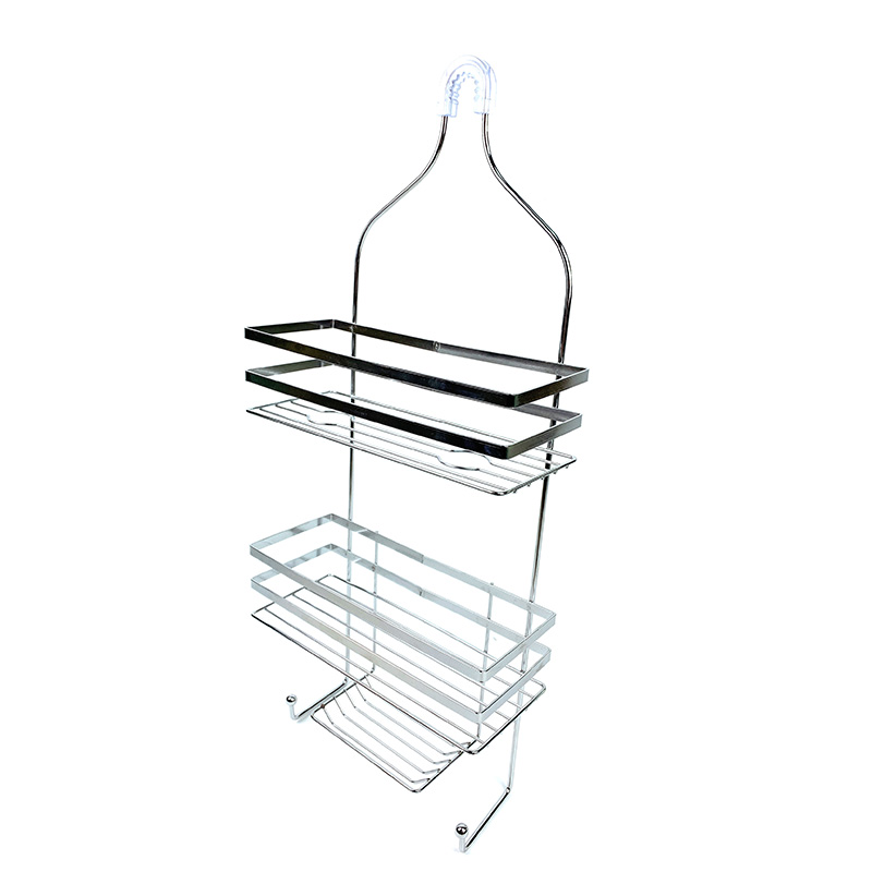 Zhaosheng - Estante de baño con cesta para ducha, almacenamiento colgante de metal de 2 niveles