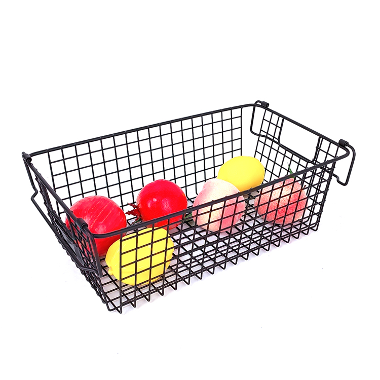 Zhaosheng Hardware - Cesta de almacenamiento apilable de metal, cesta de cocina, cesta de alambre, hierro, cesta de frutas y verduras
