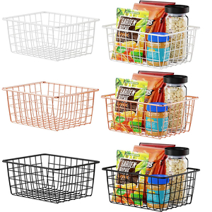 Zhaosheng Hardware - Cesta de almacenamiento para decoración del hogar, cesta de alambre dorado, organizador de cocina, cesta de metal para almacenamiento de gabinete