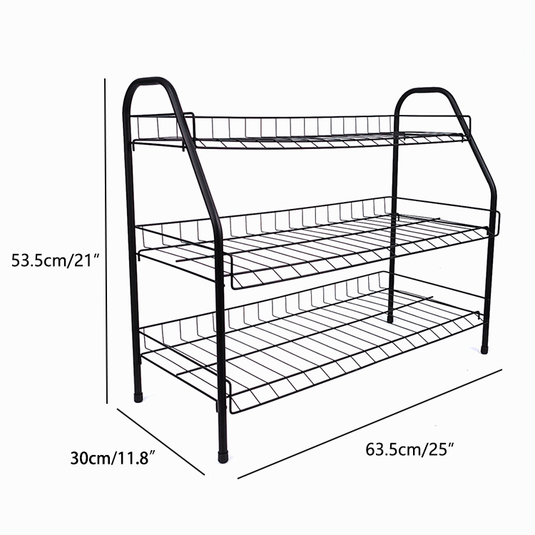 Zhaosheng Hardware - Estante de metal para zapatos, organizador ajustable para zapatos para el gabinete de entrada del hogar