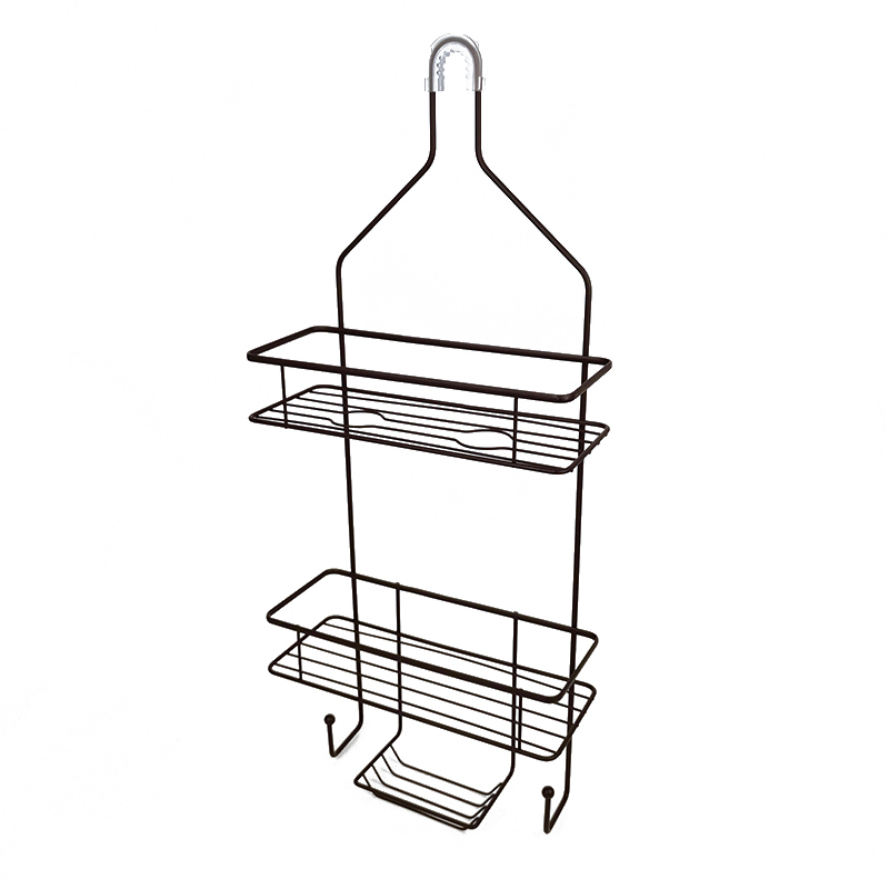 Zhaosheng - Estante de almacenamiento para baño doméstico, alambre de metal sobre cabezal de ducha, carrito de ducha colgante