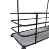 Zhaosheng - Estante de baño de 2 niveles, color negro, para colgar en la esquina, cabezal de ducha, carrito de baño