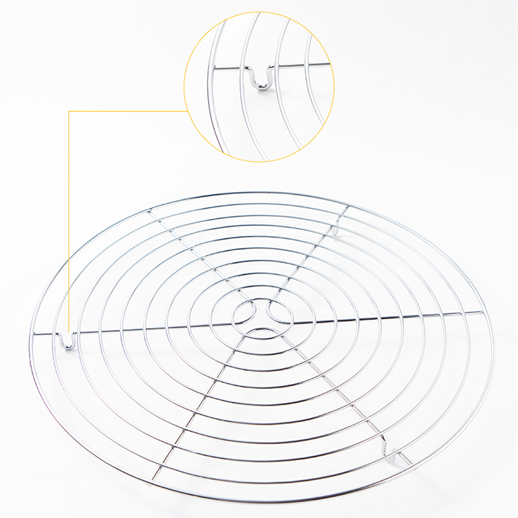 Zhaosheng Hardware - Rejilla para cocinar al vapor de alambre Rejilla para asar circular de acero inoxidable Rejilla redonda para enfriar para hornear de 12 '