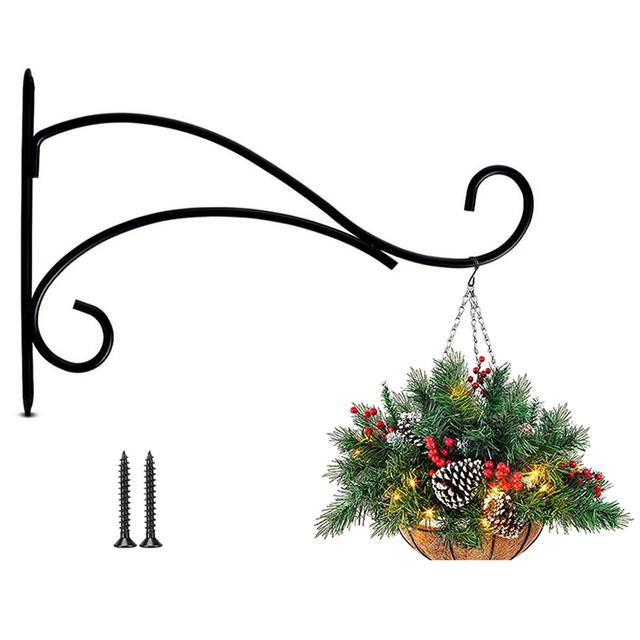 Zhaosheng Hardware - Soporte de pared para plantas, gancho de metal para colgar cestas, linternas, campanillas de viento