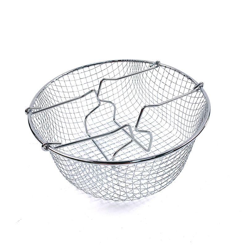 Zhaosheng Hardware - Cesta redonda para freír con mango plegable