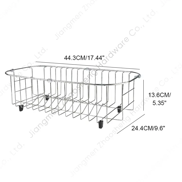Zhaosheng Hardware - Colador de acero inoxidable 304, cesta para fregadero, escurridor, rejilla para secar frutas y verduras en el fregadero, rejilla para platos