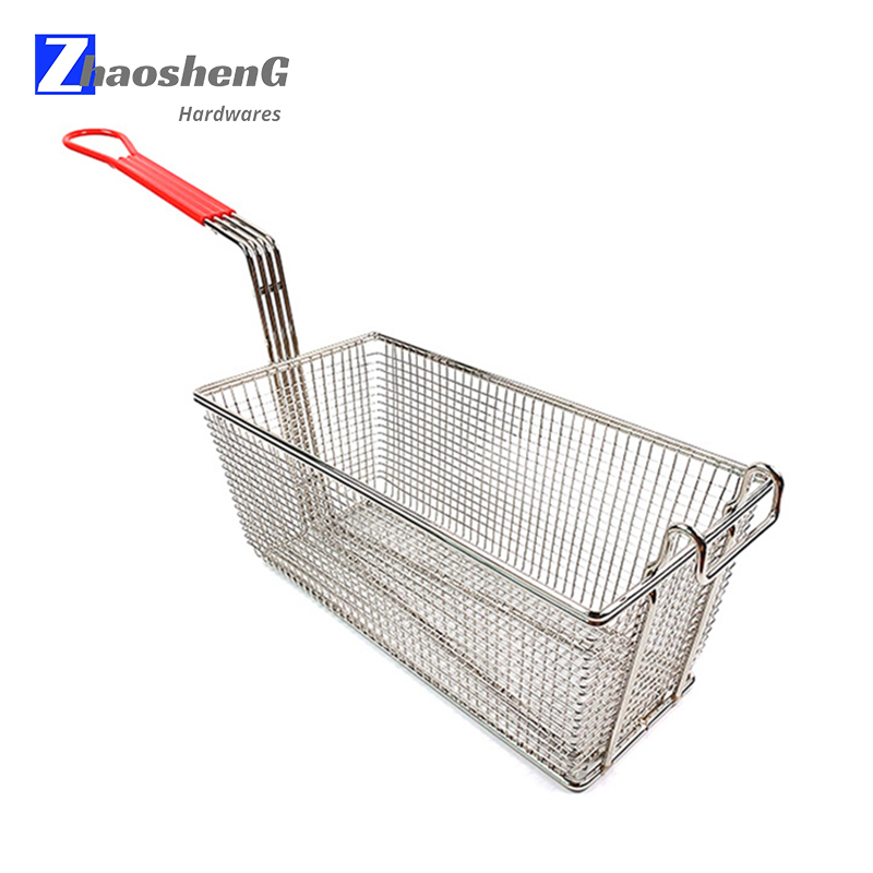 Zhaosheng Hardware - Cesta para freidora de pescado con gancho frontal